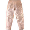 Girls Lame Bronze Balloon Fit Twill Pants, Metallic - Pants - 2