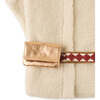 Girls Faux Shearling Gilet And Faux Leather Belt Bag, Beige - Vests - 4