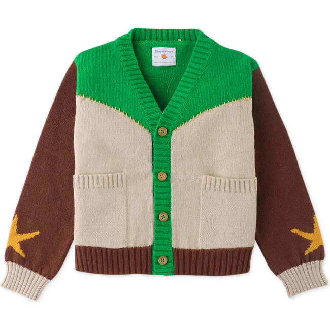 Boys Western Style Knit Long Sleeve Button-Up Cardigan, Multicolors