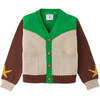 Boys Western Style Knit Long Sleeve Button-Up Cardigan, Multicolors - Cardigans - 1 - thumbnail