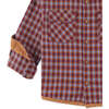 Checkered Woven Long Sleeve Fine Corduroy Shirt, Red - Shirts - 4