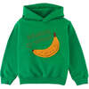 Banana Chenille Applique Fleece Jersey Hood Pullover, Green - Sweaters - 1 - thumbnail