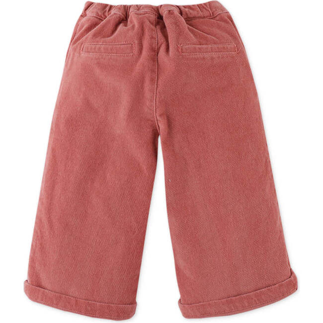 Baby Girls Velvet Sailor Pocket Pants, Tan - Pants - 2