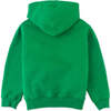 Banana Chenille Applique Fleece Jersey Hood Pullover, Green - Sweaters - 2