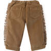 Baby Girls Side Fringe Straight Leg Pull-On Pants, Brown - Pants - 2