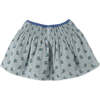 Baby Girls Smocked Contrast Binding Skirt, Blue - Skirts - 2