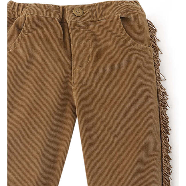 Baby Girls Side Fringe Straight Leg Pull-On Pants, Brown - Pants - 3