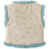 Baby Girls Reversible Faux Fur Sleeveless Gilet, Blue - Vests - 3