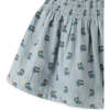 Baby Girls Smocked Contrast Binding Skirt, Blue - Skirts - 4