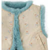 Baby Girls Reversible Faux Fur Sleeveless Gilet, Blue - Vests - 5