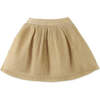 Baby Girls Gold Pleat Tulle Skirt, Beige - Skirts - 1 - thumbnail