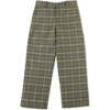 Plaid Loose Fit Pocket Pants, Green - Pants - 5