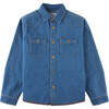 Light Wash Denim Long Sleeve Western Shirt, Blue - Shirts - 5