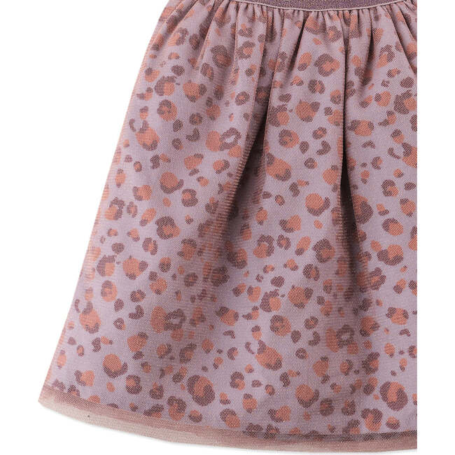 Leopard Print Lurex Tulle Skirt, Metallic - Skirts - 4