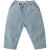 Baby Girls Front Yoke Balloon Fit Corduroy Pull-On Pants, Blue - Pants - 1 - thumbnail