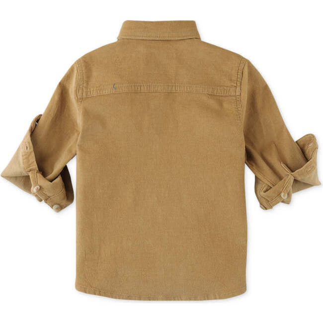 Baby Boys Star Patch Fine Corduroy Shirt, Brown - Shirts - 2