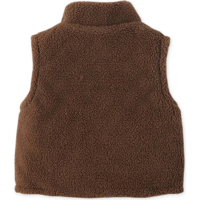 Baby Boys Reversible Sleeveless Sherpa Gilet, Brown - Vests - 3