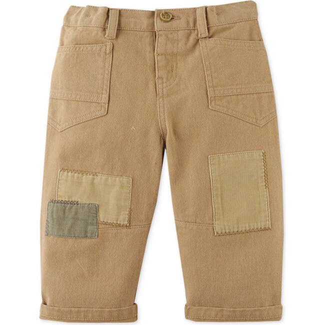 Baby Boys Patchwork Relaxed Arc Fit Pants, Brown - Pants - 1