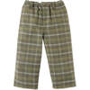 Baby Boys Plaid Elastic Waist Button Pants, Green - Pants - 5