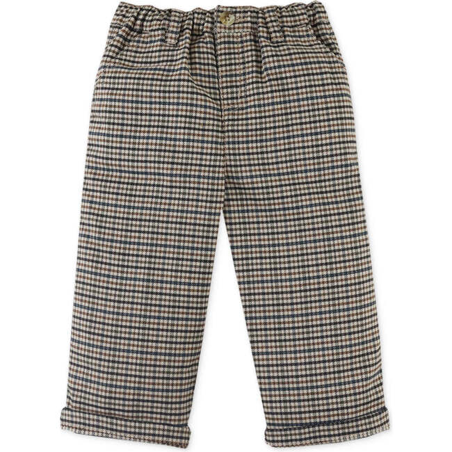 Baby Boys Houndstooth Loose Straight Fit Pants, Multicolors