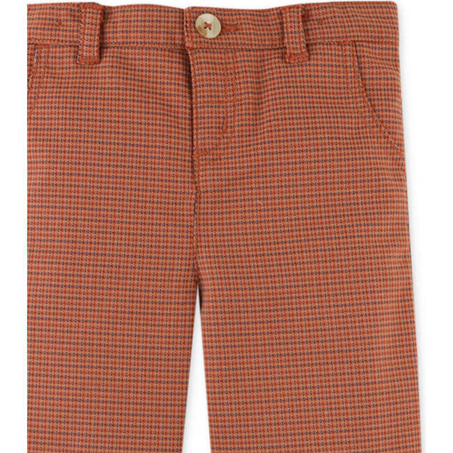 Baby Boys Houndstooth Loose Straight Fit Pants, Red - Pants - 3