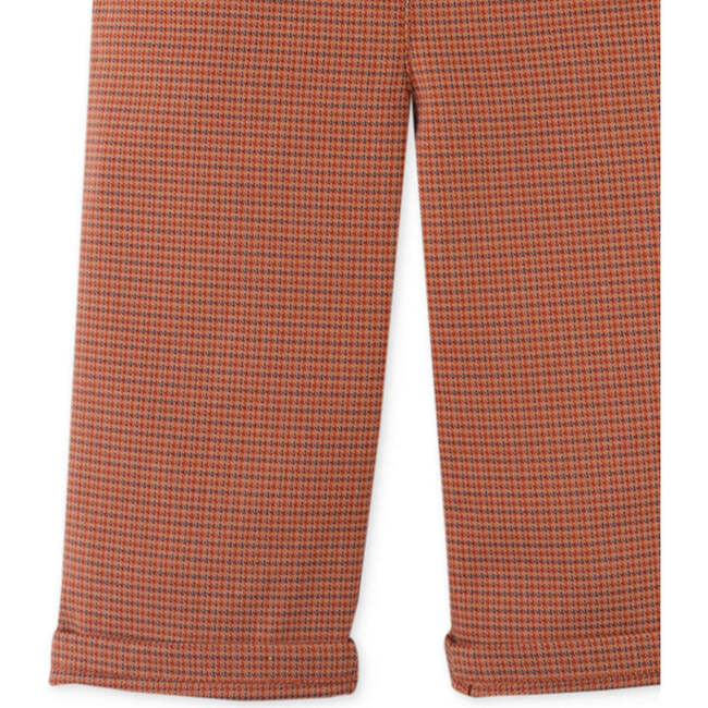 Baby Boys Houndstooth Loose Straight Fit Pants, Red - Pants - 4