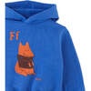 Baby Boys Fox Print Jersey Fleece Hood Pullover, Blue - Sweaters - 3