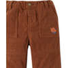 Baby Boys Fox Embroidered Corduroy Pants, Brown - Pants - 3