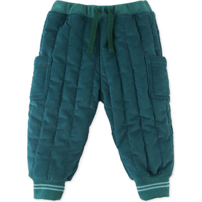 Baby Boys Fine Corduroy Quilted Joggers, Green