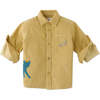 Baby Boys Don't Tickle The Tiger Fine Corduroy Shirt, Yellow - Shirts - 1 - thumbnail