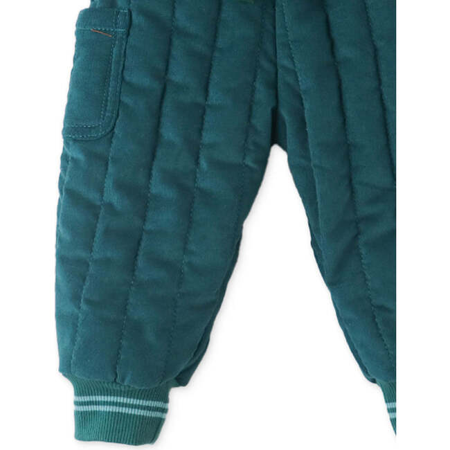 Baby Boys Fine Corduroy Quilted Joggers, Green - Pants - 4