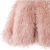 Girls Fur Plush Raglan Long Sleeves Coat, Pink - Coats - 4