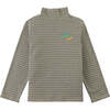 Banana Embroidered Ribbed Mock Neck T-Shirt, Multicolors - Shirts - 1 - thumbnail