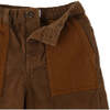 Corduroy & Twill Loose Fit Combi Pants, Brown - Pants - 3