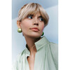 Women's Gaia Crystal Emblemished Earrings, Lime Twist - Earrings - 3