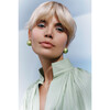 Women's Gaia Crystal Emblemished Earrings, Lime Twist - Earrings - 4