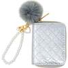 Sparkle Pearl Strap Wallet,  Silver - Bags - 1 - thumbnail