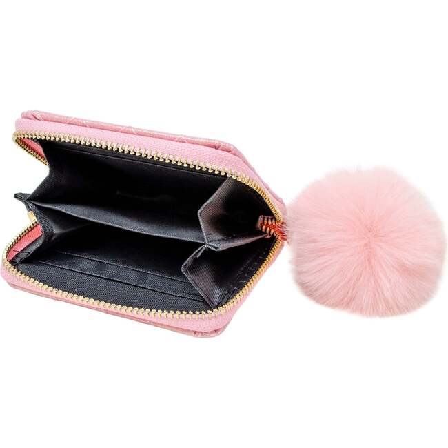 Sparkle Quilted Wallet,  Pink - Bags - 2