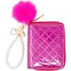 Sparkle Pearl Strap Wallet,  Hot Pink - Bags - 1 - thumbnail