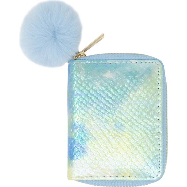 Shiny Tie Dye Mermaid Scale Wallet,  Blue