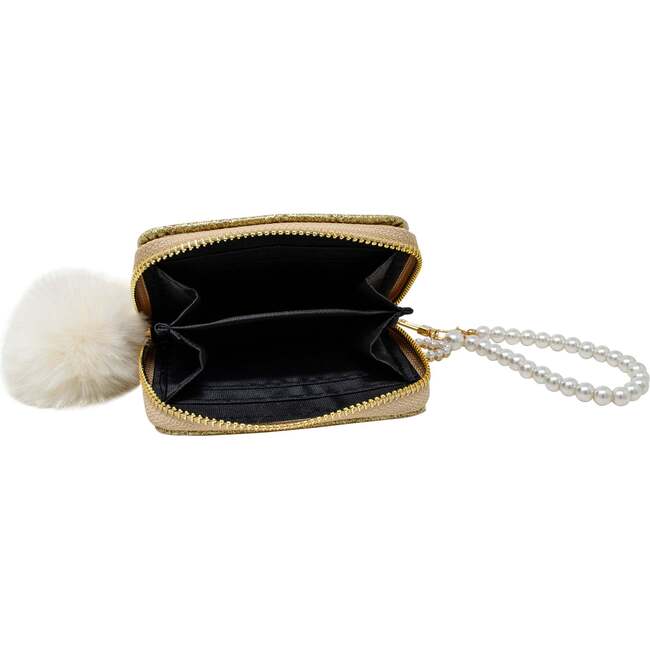 Sparkle Pearl Strap Wallet,  Gold - Bags - 2