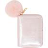 Shiny Pom Pom Wallet,  Pearl - Bags - 1 - thumbnail