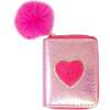 Shiny Heart Patch Wallet,  Hot Pink - Bags - 1 - thumbnail