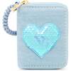 Sequin Heart Spiral Strap Wallet,  Blue - Bags - 3