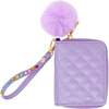 Quilted Rhinestone Strap Wallet,  Purple - Bags - 1 - thumbnail