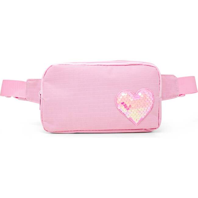 Sequin Heart Belt Bag,  Pink - Bags - 1