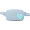 Sequin Heart Belt Bag,  Blue - Bags - 1 - thumbnail