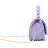 Pearl Handle Message Charm Handbag,  Purple - Bags - 2