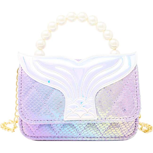 Mermaid Tail Pearl Handle Bag,  Purple