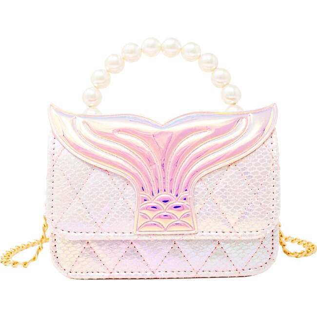 Mermaid Tail Pearl Handle Bag,  Pink